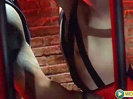 MachoFactory: Babylon Prince Dominates Kryz XXX In A Dark Fetish Cell Encounter